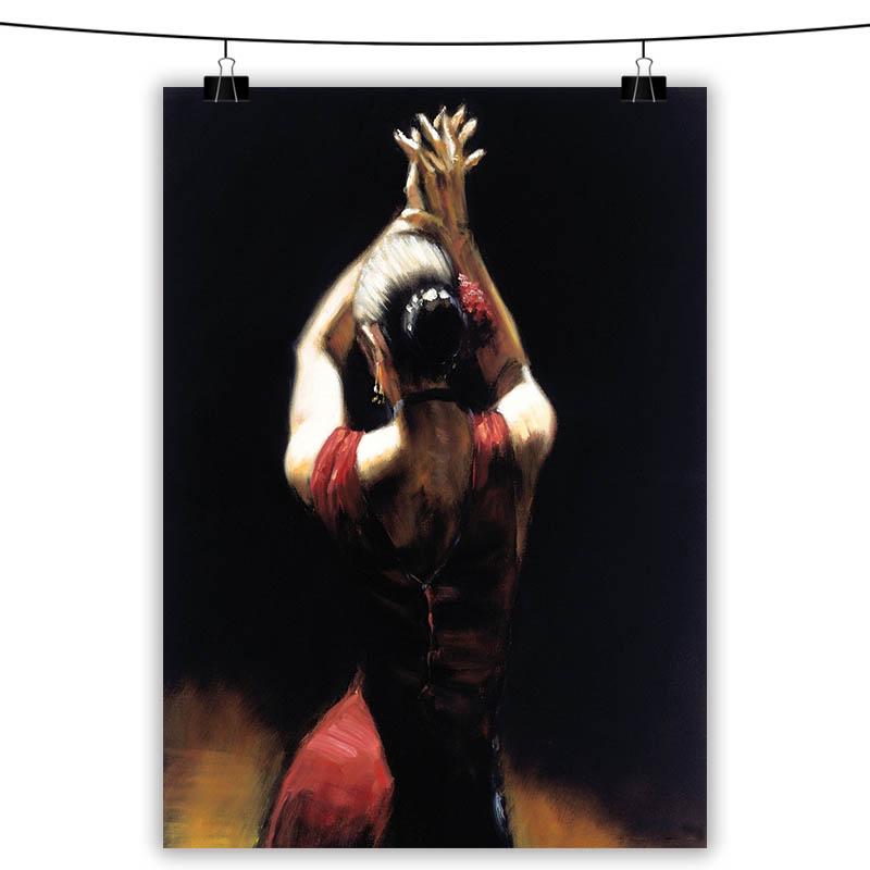 Arte moderna pinturas a óleo fabian perez dançarino flamenco cartaz pintura imagem da lona arte da parede casa cuadros decoração