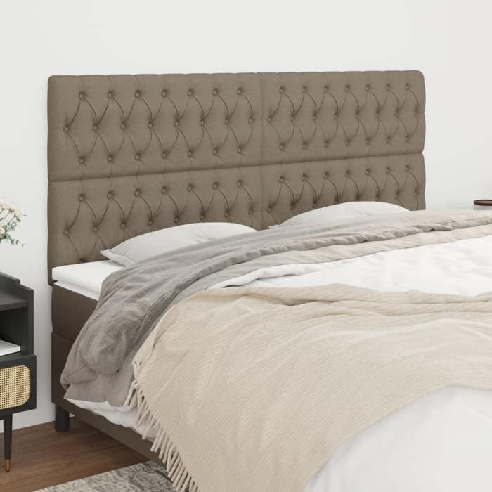 Tête de lit - Maison Exclusive - Taupe - 200 x 7 x 118/128 cm - Hauteur réglable