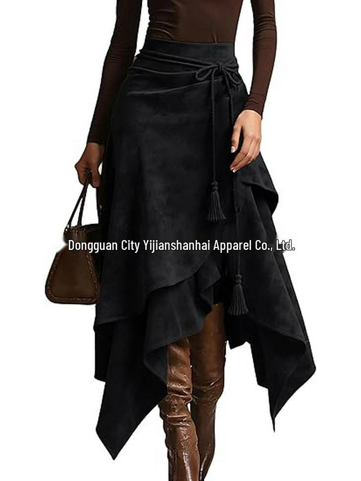 Damen Eleganter Unregelmäßiger Langer Rock Herbst 2026 - Europäischer & Amerikanischer Stil