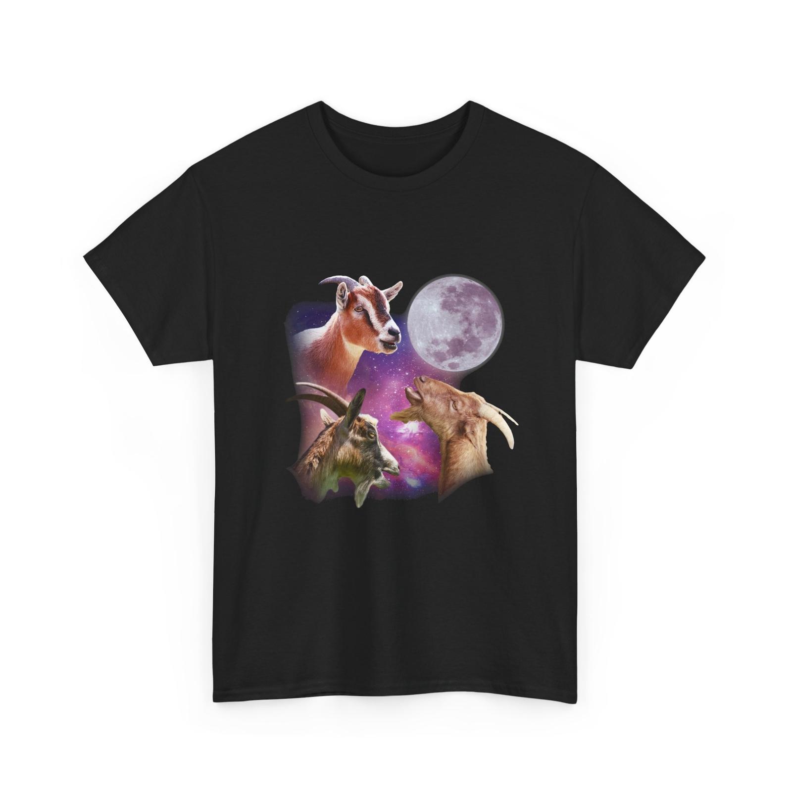 Goat Shirt, Three Goats with Moon Goats Animals Lovers Goats Owner Funny Shirt XXXXL