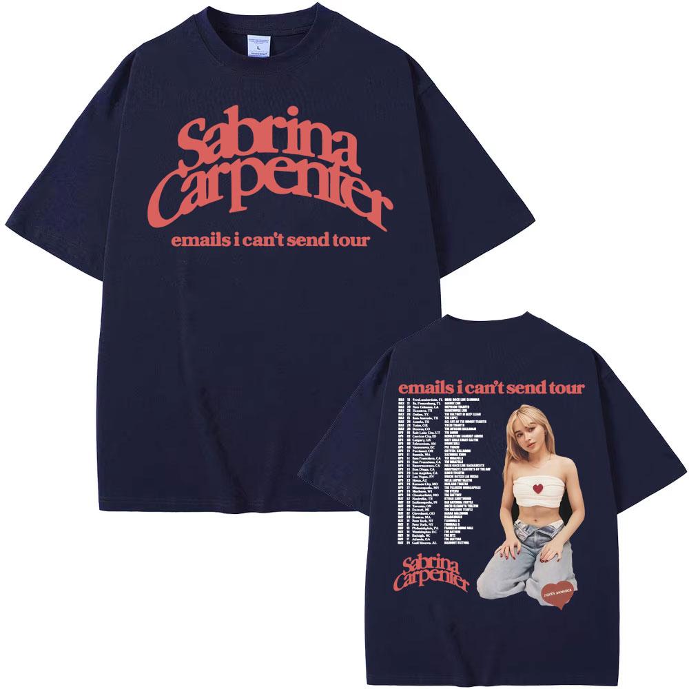

Sabrina Carpenter Листи, які я не можу відправити Тур Графічна футболка Чоловічий Жіночий Одяг Мода Естетична футболка Бавовняна Повсякденна Вільна Футболка XL