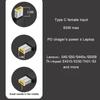 Durable USB-C 15cm Charging Cable Type-C Female To Square Slim Tip Power Cord PD Charger