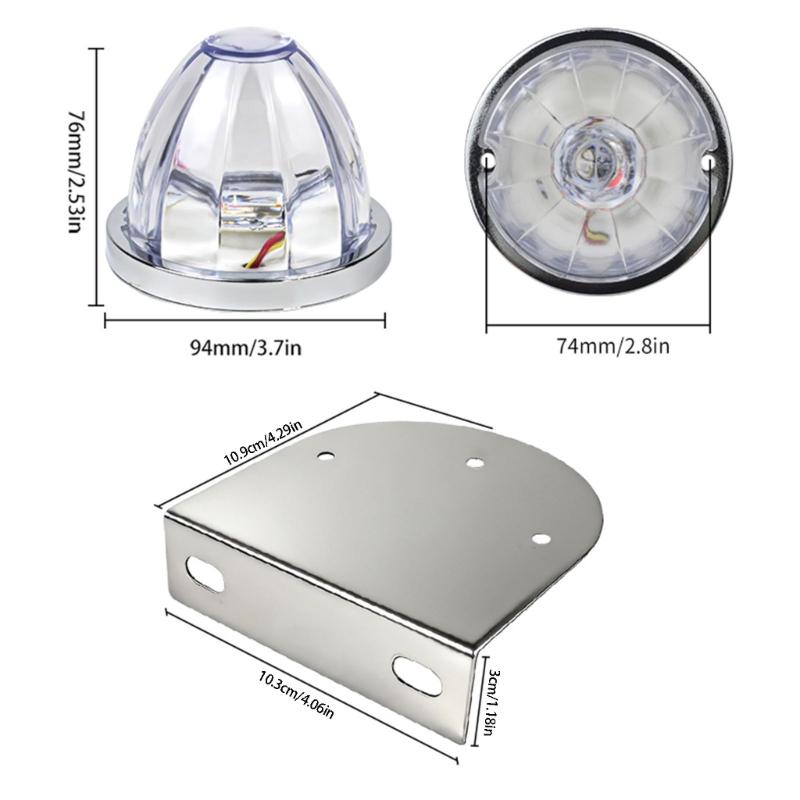 31BC Energy Saving Double Color Trailers Truck Side Marker Lights With Sturdy ABS Housing And Universal Mounting Brackets