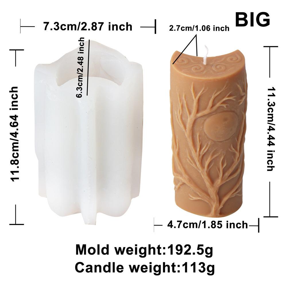 Stjärnbild Måne Sol Triangel Pelare Ljus Silikonform Äppelträd Sol Måne Pelare Ljus Silikonform Juldekoration