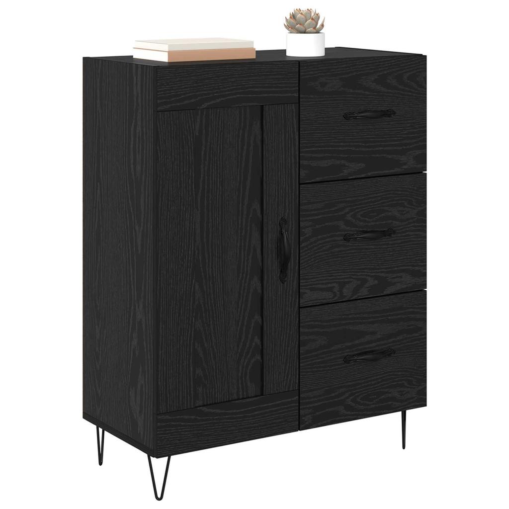 Sideboard Black Oak 69.5 X 34 X 90 Cm Particleboard