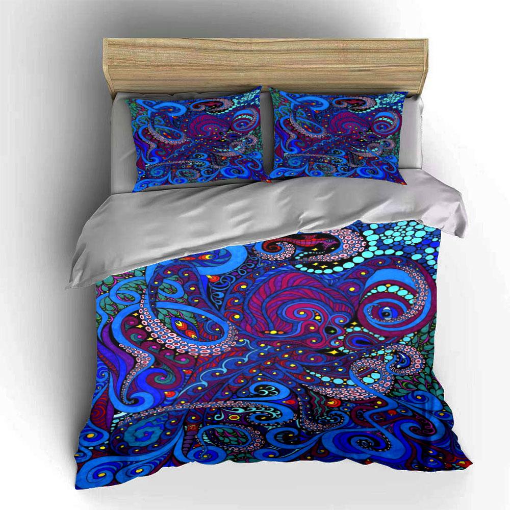 Abstract colorful octopus tentacles. Bedding sets Duvet cover sets Duvet covers Pillowcases(1 * Duvet Cover 2 * Pillowcases without duvet insert)