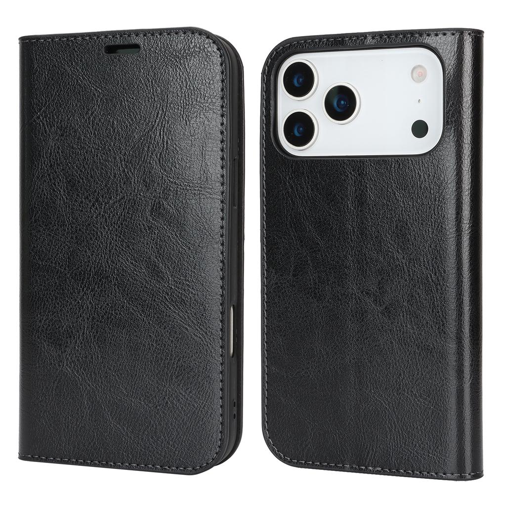 For iPhone 17 Pro Max Case Crazy Horse Texture Split Leather Wallet Phone Cover