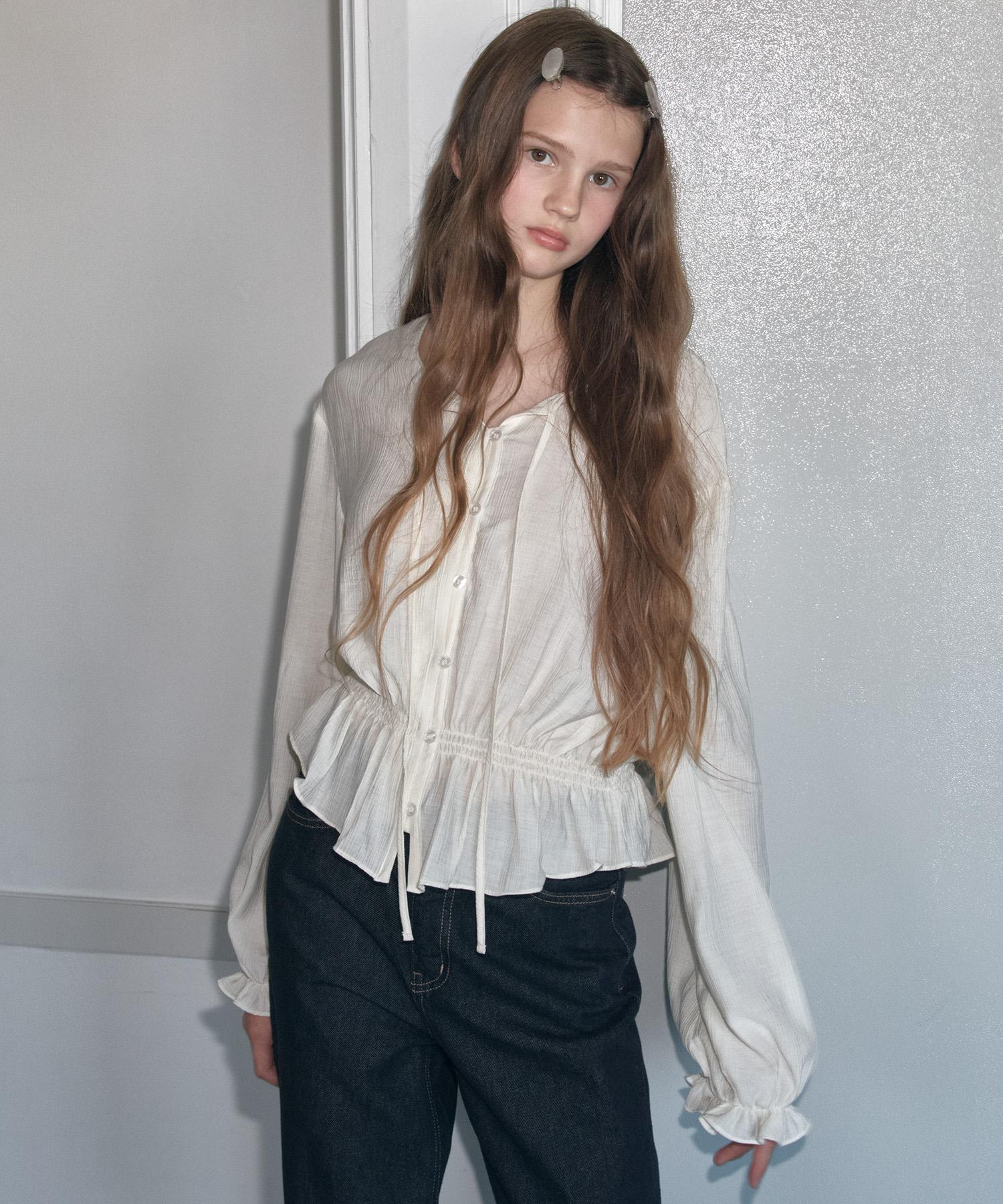 Soire Ribbon Romantic Blouse - Ivory