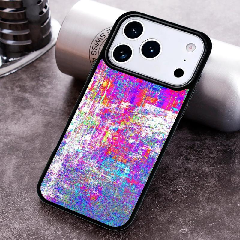

Abstract Glitch Art Phone Case For iPhone 17 16 15 14 13 12 11 Pro Max Plus 17Air Soft Silicone Cover iPhone 14