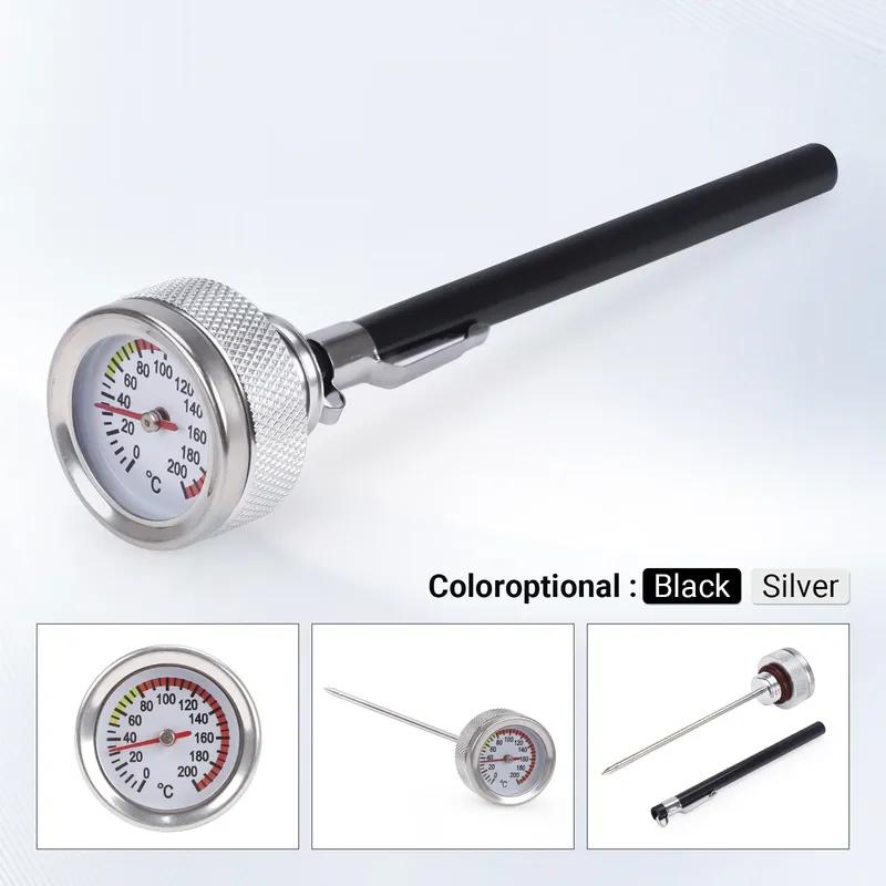 Motorcycle Fuel Tank Caps CNSPEED M20x2.5 with Oil Temperature Gauge 0-200 Pointers Thermometer Cap Cover with 117MM Probe