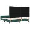 Box Spring Bed with Headboard Dark Green 180 x 200 cm Velvet