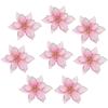 5/10Pcs 13cm Glitter Artificial Flowers For Christmas Tree Decoration DIY Christmas Ornaments Home Wedding Xmas Party Decoration