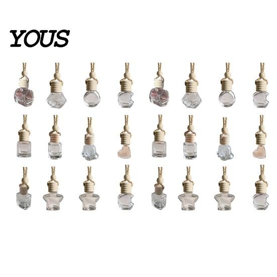 Indoor Aromatic Hanging Decor Car Perfume Bottle Pendant, Creative Air Freshener Diffuser Essential Oil for Vehicle, Portable Holder, Interior