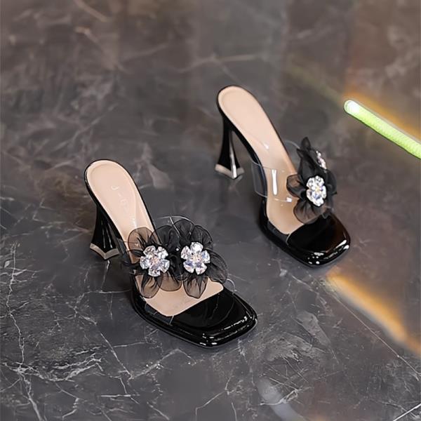 

Модная обувь Женская 2025 Шлепанцы Летние Тапочки Прозрачный каблук Роскошные Слайды Резиновые Вьетнамки На каблуке Мюли Новый Дизайнер Гавайский Привет 35