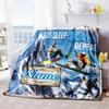 Eat Sleep Skiing Repeat Customize Your Name Home Blanket S Comfortable Soft Lightweight Allseason Multipurpose Blanket For Picnics Sofas Offices Beds