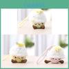 Plush Ice Cream Keychain With Cute Embroidered Face For Girls And Bag Decor