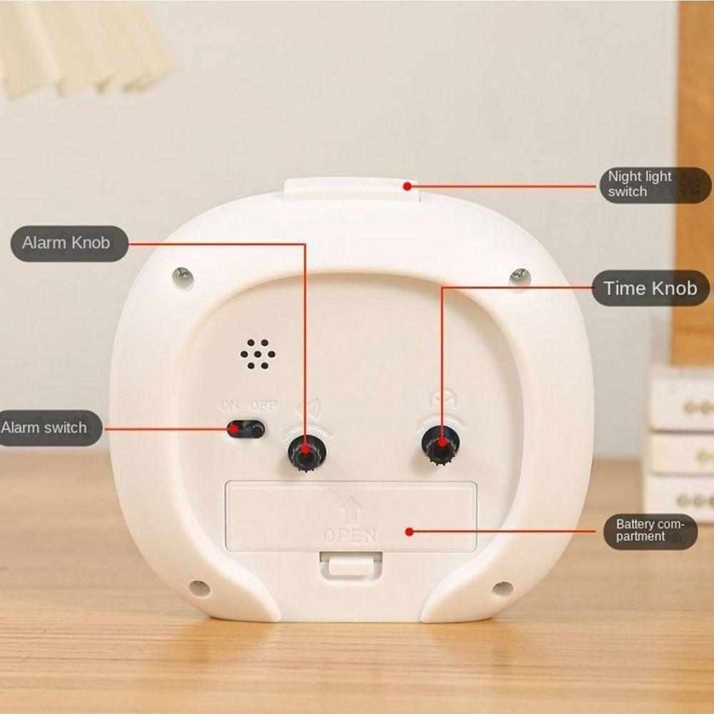 Plastic Tabletop Clock Cartoon Snooze Wake Up Clocks Creative Time Clocks  Children