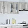 Wall Mounted Kitchen Cabinet with Glass Door Kalmar Grey Sonoma Particleboard