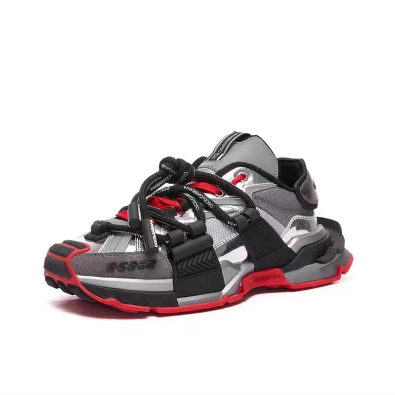 Unisex Chunky Sneakers Low Top Breathable Casual Shoes Men Women Comfortable Round Toe Leather Upper