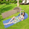 1Pc Inflatable Beach Mat, PVC Inflatable Cushion, Foldable Beach Sleeping Pad, Suitable For Outdoor Activities, Moisture-Proof And Portable Design