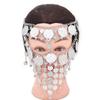 Belly Dance Metal Coins Tassel Face Chain Women Masquerade Cosplay Masque Veil Halloween Dance Party Stage Hair Accessories