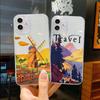 Transparent Travel Scenery Mountain Phone Case For iPhone 17 16 15 14 13 12 11 Pro Max Mini SE 7 8 Plus TPU Soft Silicone Fundas