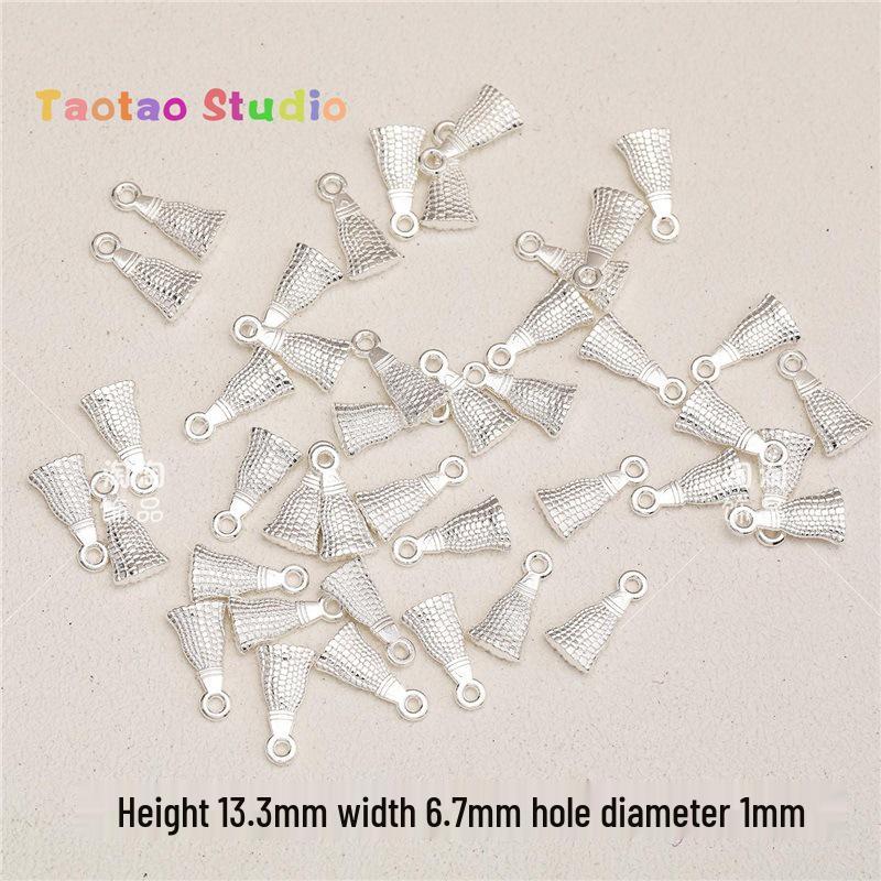 Starlight Moon Bell Pendant Tassel Jewelry DIY Materials - Silver Necklace/Bracelet Beading Accessories
