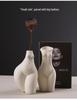 Human Body Shape Ceramic Sculpture Vase - White Decor Art Piece