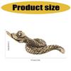 Elegant Brass Snake Statue Antique Figurines Copper Texture Suitable for Sophisticated Home and Office Decorations