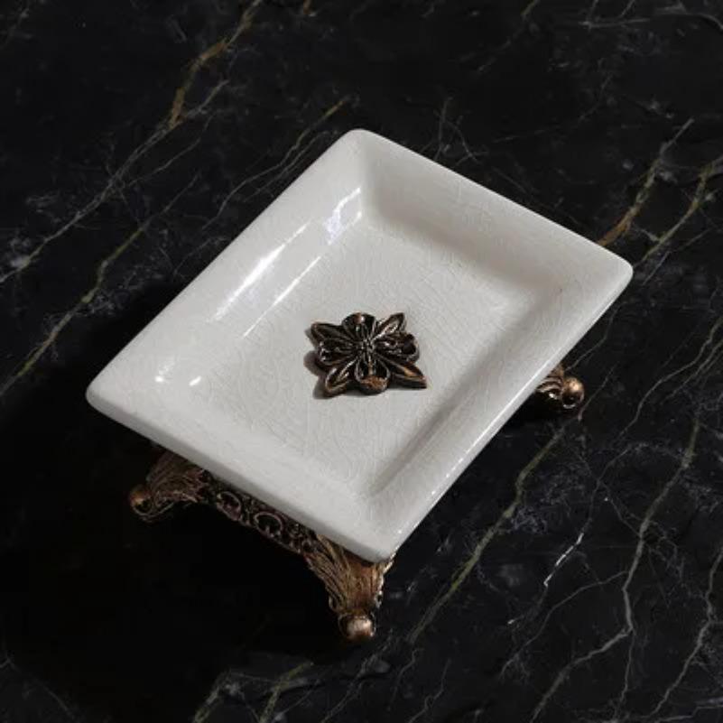 

European Soap Dish Ice Crack Ceramic Soap Box Bathroom Accessories Soap Tray Special Offer