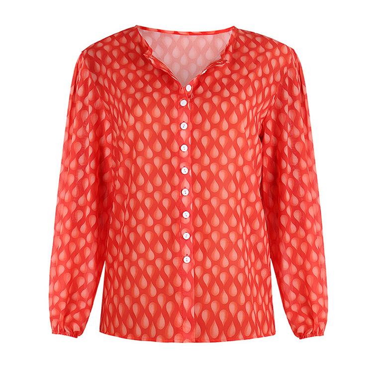 Spring Autumn Women Blouses Button Boho Ruffle Long Full Sleeve Casual Chiffon Big Large Plus Sizes Tops Shirts