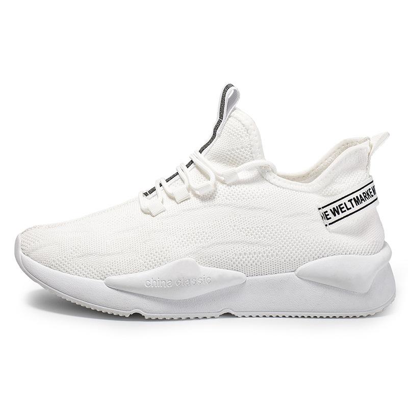 Fashion 2024 Spring New Mesh Flying Woven Men's Sports Shoes Fashion Trendy Casual Shoes All-match Running Travel Single Shoes