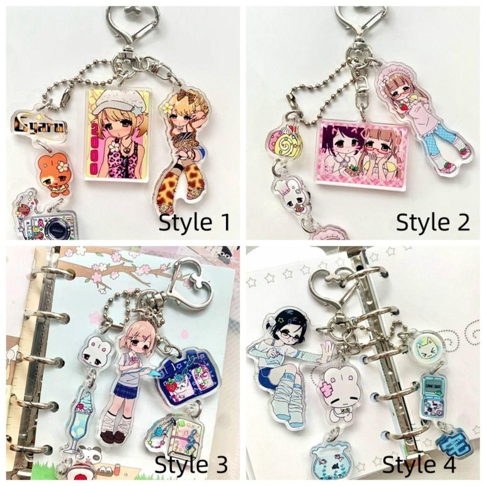 Character Decal Acrylic Phone Charm Cool Cute Phone Lanyard Aesthetic Y2K Key Ring  Girls Women