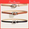 Womens Fashion Pu Leather Belt With Alloy Buckle For Casual Office Wear Fashion