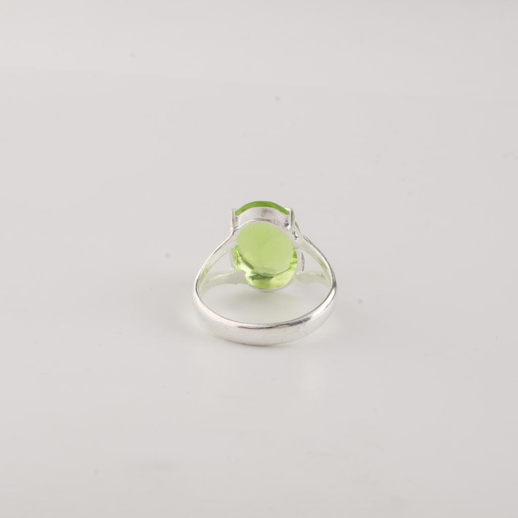 Natural Peridot Gemstone 925 Sterling Silver Handmade Jewelry Pretty Ring For Valentine's Day Gift RR-75-5