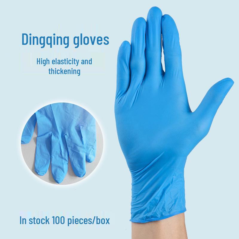Food Grade Disposable Nitrile Gloves: Wear-Resistant, Acid & Alkali Resistant for Kitchen & Laboratory Use