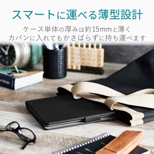 ELECOM Klávesnice Bluetooth Tablet Univerzální integrované pouzdro 8,5-11,1 palce (iPad Pro 9.7/10.5/11 kompatibilní) Černá TK-CAP02BK