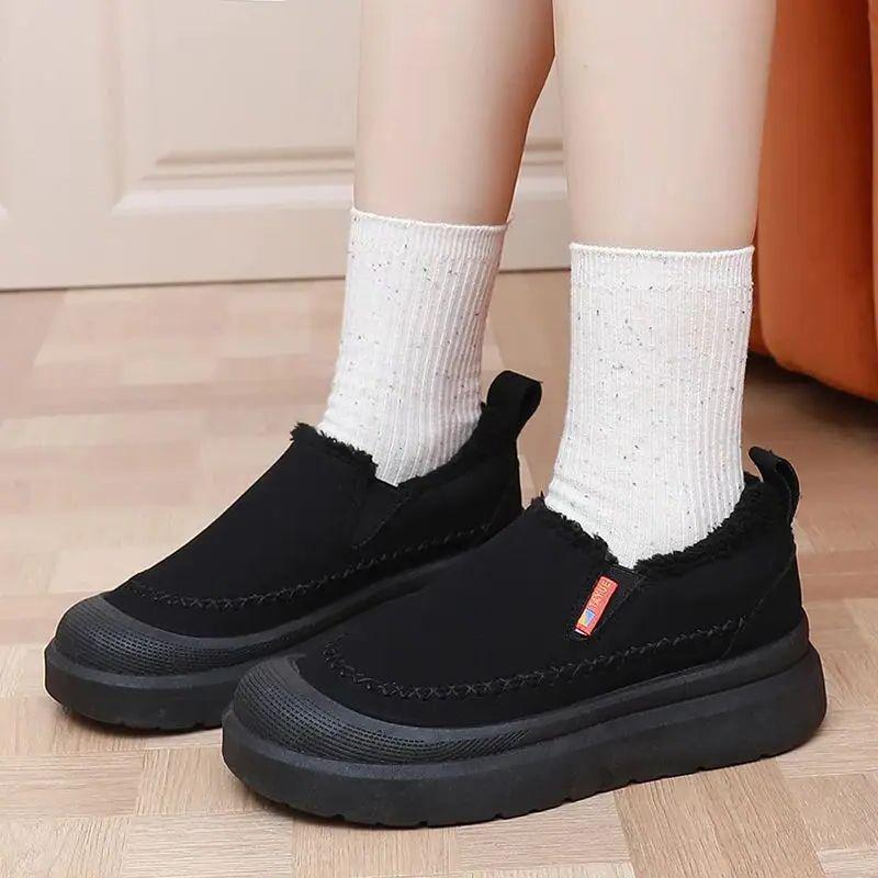 2025 New Women's Woolen Cotton Shoes Comfortable and Warm for Outdoor Travel Anti-Slip and Durable Free Shipping Women's Shoes