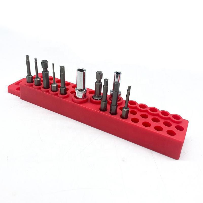 43 Holes Magnetic Hex Bit Holder Organizer For 1/4Inch Screwdriver Bit Storage Organizer Toolboxes Drill Bit Storage Box