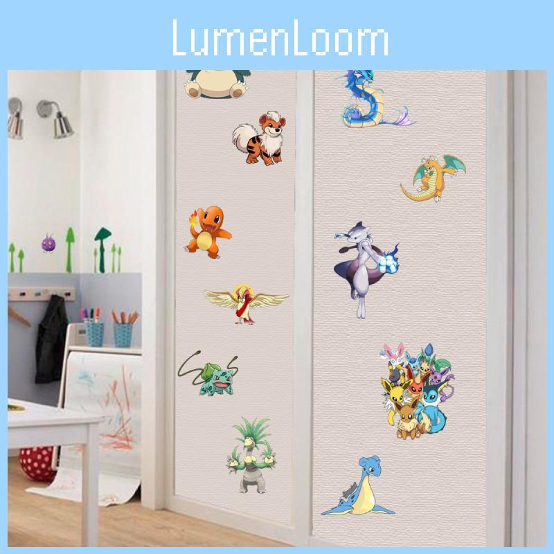 Autocolant de perete Pokémon cu material PVC pentru decorarea dormitorului copiilor și a sălii de clasă