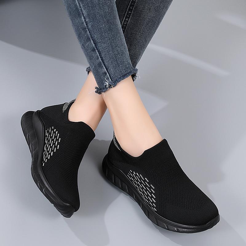 Women Casual Sport Shoes Light Sneakers Women's Outdoor Breathable Mesh Black Running Shoes Athletic Jogging Tennis Shoes