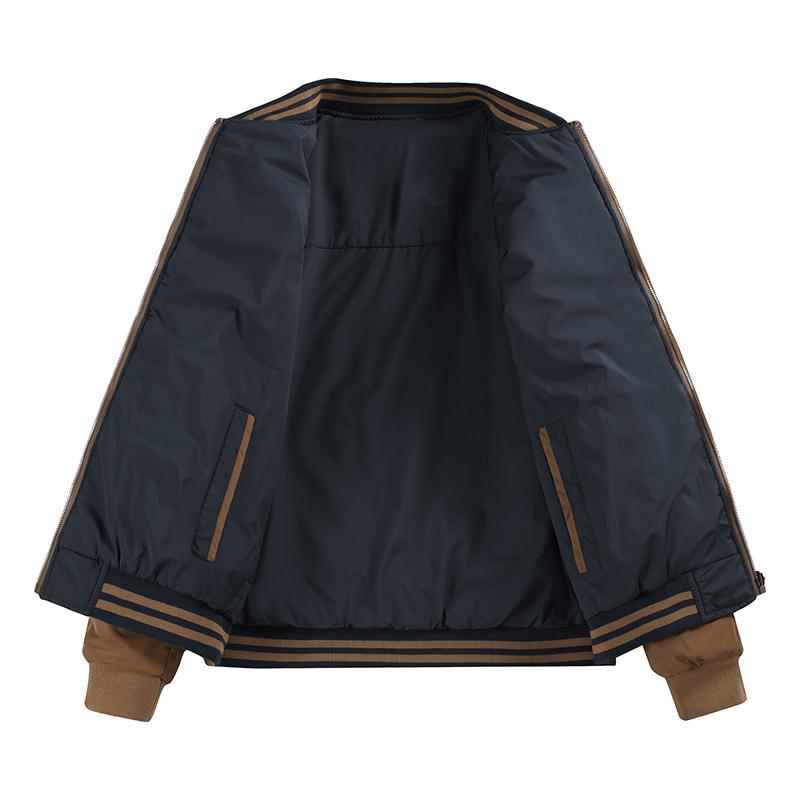 Men's Solid Color Fashionable Casual Padded Cotton Jacket Thick Warm Outerwear for Autumn Winter Foreign Trade