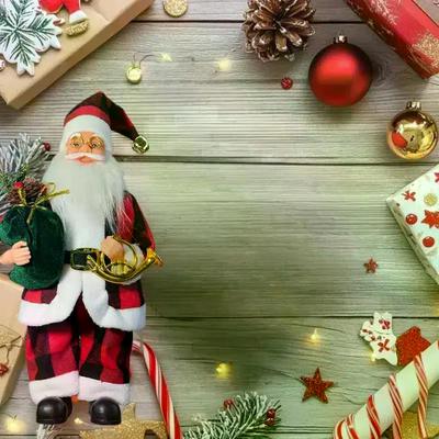 Holiday Supplies Santa Claus Figurines Standing Posture Christmas Dolls Window Decorations Gifts