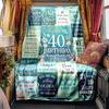 Happy 40Th Birthday Blanket Durable Comfort For Sofa Couch Office Bed Picnics Ideal For All Seasons Stylish Decor Perfect Gift For Relatives And