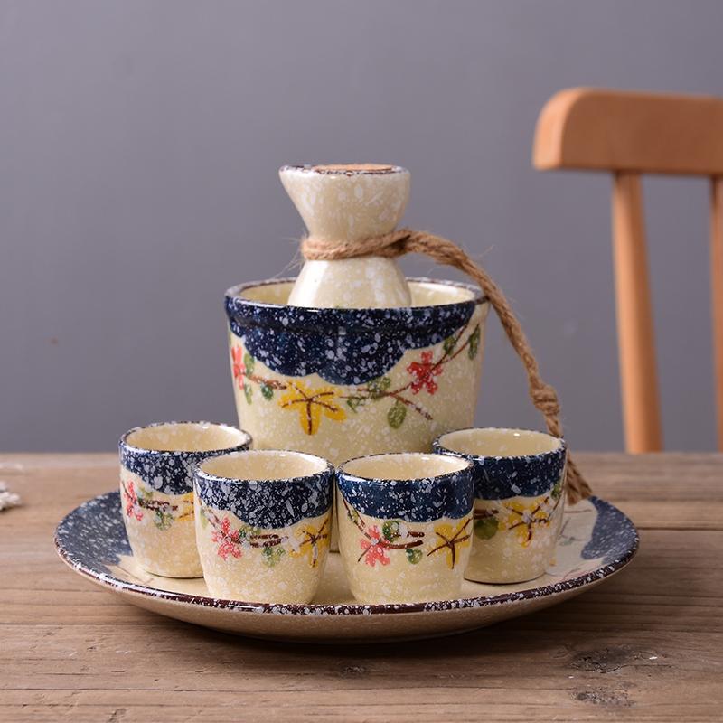 Carafe à vin simple Céramique Service à vin japonais Carafe à saké Shochu japonais Tasse à vin Service à saké Service à vin de bar Vaisselle de restaurant