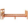 Wooden Bed Frame with Headboard without Mattress Wax Brown 100x200 cm
