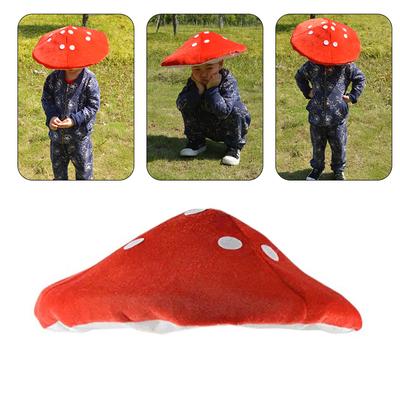 כובע מבוגר בצורת פטרייה ממולאת, כובע קטיפה למסיבת חג המולד, כובע למבוגרים לקרנבלים, כובע לצילום, כובע למסיבת ליל כל הקדושים, כובע לפסטיבל