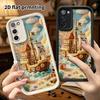 Phone Case: 2D Flat Design Suitable for Samsung Galaxy A34 A35 M05 M06 S20 S22 S21 FE Plus 5G Protective Case, Plush Pirate Ship, Perfect Christmas an