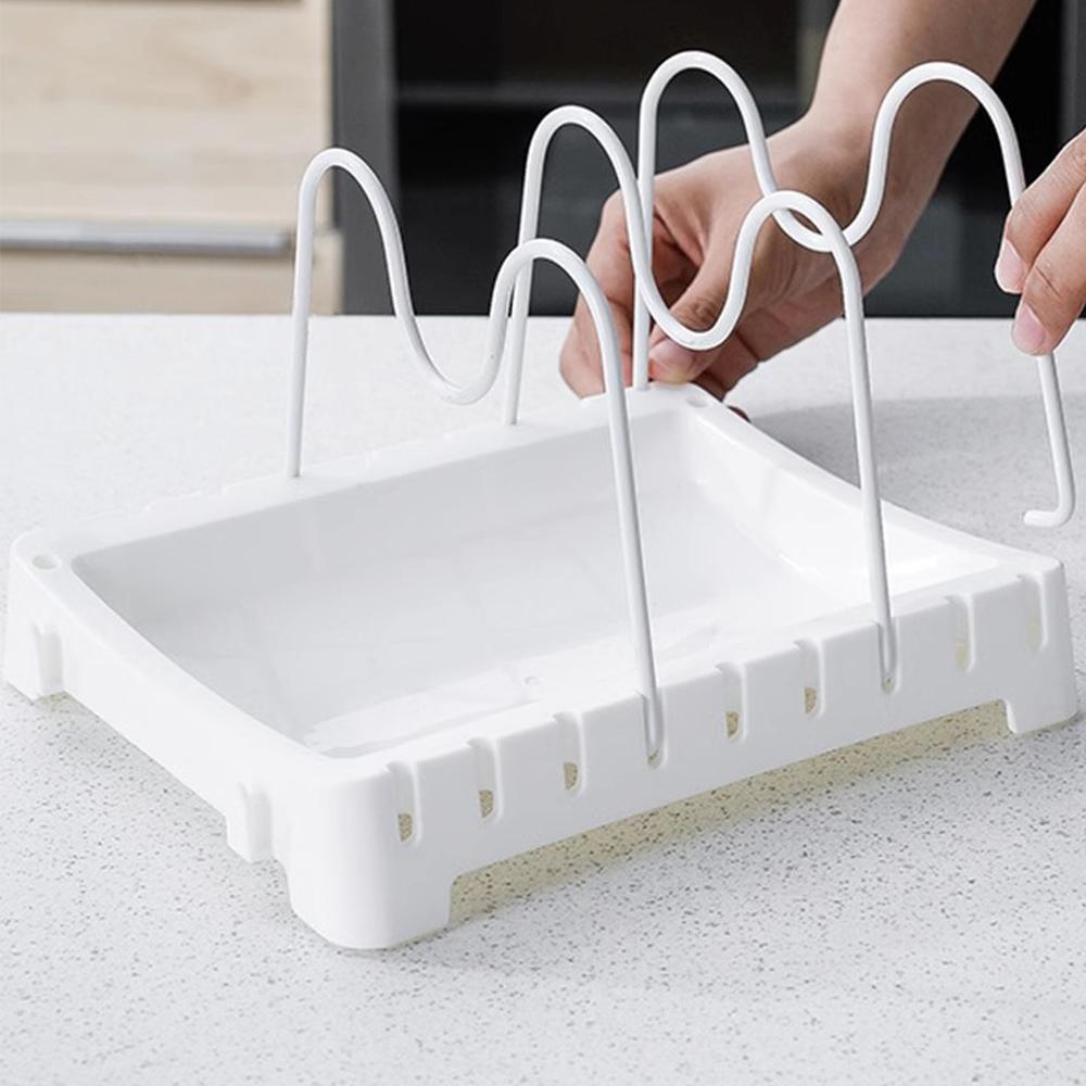 1PCS Kitchen Pan Pot Cover Lid Rack Stand Spoon Holder Home Storage Soup Spoon Rests Drain Rack Kitchen Organizer Shelf ToolsTowel Holder Rack