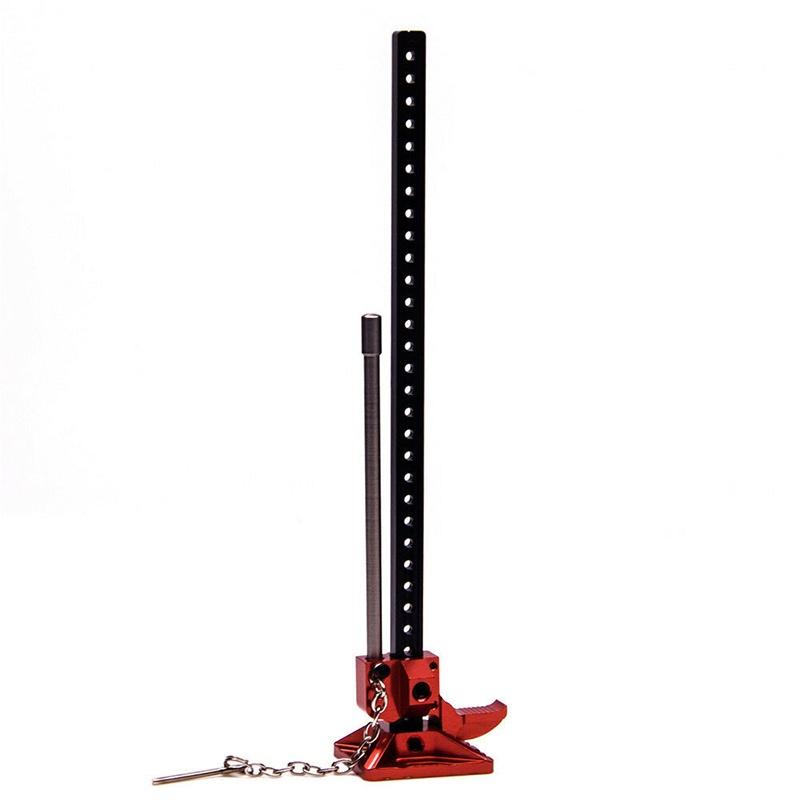 Rc Crawler 110 Car Accessory Full Metal High Lift Jack For Scx10 D90 Red Truck